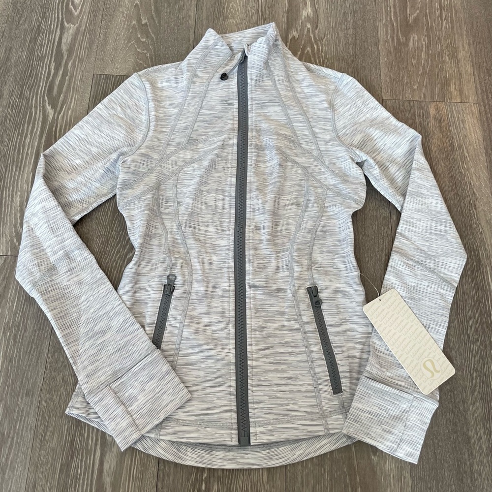 NWT lululemon Define Jacket in White/Grey